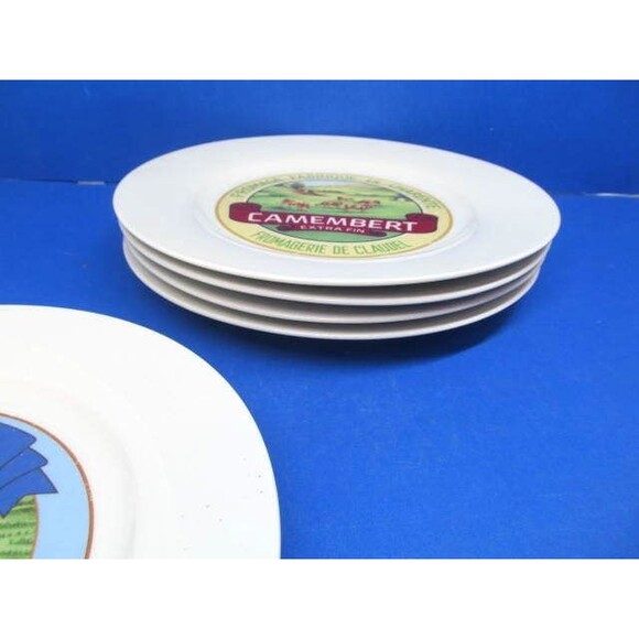 Muti French 9" Luncheon Cheese Snack Plates Bundle of 4 - Picture 10 of 12